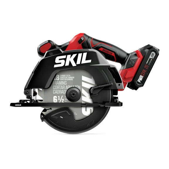 SKIL PWRCORE 20™ Brushless 20V 6 1/2 In. Circular Saw Kit with 2.0Ah Battery and standard Charger-CR6413B-11