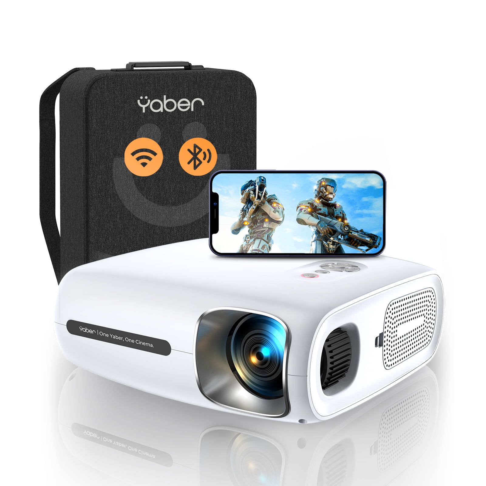 YABER V7 9500L 5G WiFi Bluetooth 5.0 Projector Home Theater 1080p 4k Auto  6D Keystone Correction Infinity Zoom Office Portable