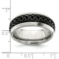 thumbnail image 7 of Edward Mirell Stainless Steel & Black Ti Casted 9mm Band, 7 of 7