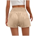 thumbnail image 7 of ABATAB Women's Shorts Trendy Summer Smocked Casual Cute Shorts Comfy Elastic Waist Shorts, 7 of 7