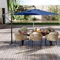 thumbnail image 7 of EastVita 10FT Offset Umbrella with Cross Base with 360-degree and Rotation Infinite Tilt for Deck Pool Garden BackyardNavy, 7 of 7