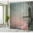 thumbnail image 5 of Ambesonne Gothic Shower Curtain, Old Medieval Tower Rose, 69"Wx70"L, Pink Grey, 5 of 5