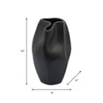 thumbnail image 3 of Abstract Sculptural Vase for Living Room Decor - Ceramic Flower Vase for Home, Entryway Table, or Office Display - Modern House Accent for Bedroom Nightstand and Bathroom - 10", Black, 3 of 10