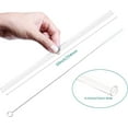thumbnail image 2 of Dakoufish Reusable Smoothie Straws 10 inch Long Wide Mouth Plastic Straight Drinking Straws for Milkshakes, Set of 6 with Cleaning Brush (10inch, Clear), 2 of 5