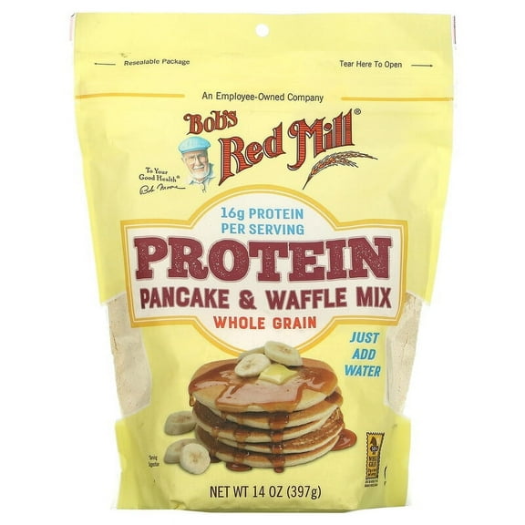 Bob's Red Mill Protein Pancake & Waffle Mix Whole Grain 14 oz Pack of 2