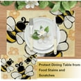 thumbnail image 5 of Spring Summer Bumble Bee Placemats Set of 4, Cute Honeybee Yellow Flower Dining Place Mats Table Decor, Seasonal Home Kitchen Decoration 12 x 18 Inch, 5 of 6