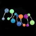 thumbnail image 4 of jiaroswwei 7Pcs Women Glow In The Dark Belly Button Navel Bar Rings Body Piercing Jewelry, 4 of 4