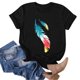 thumbnail image 3 of Gibobby Playera Manga Corta para Mujer Camiseta verano para mujer, camiseta informal manga corta con gráfico(Negro,CH), 3 of 4