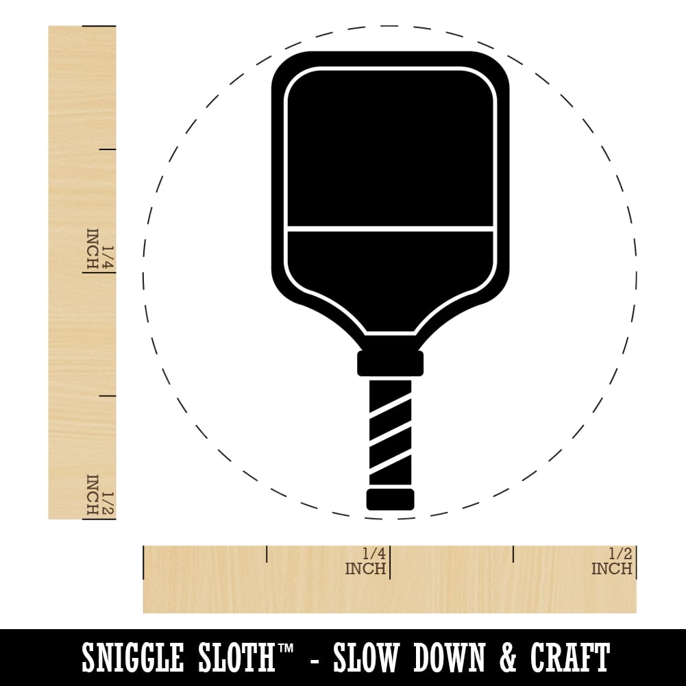 Pickleball Paddle Self-Inking Rubber Stamp Ink Stamper - Dry Pad (No Ink) - Mini 1/2 Inch