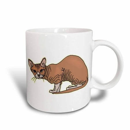 Hairless Cat - 3dRose Hairless Cat, Ceramic Mug, 11-ounce