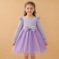 thumbnail image 2 of JCCXIN Girl Dress Girls Long Sleeve Star Printed Dress With Bow Detail Elegant Party Gown For And Autumn Toddler Girl Clothes 7-8 Years, 2 of 9