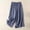 Blue, variant on Capris Pants for Women - High Waist Wide Leg Capris Adjustable Drawstring Lightweight Summer Beach Cropped Pants with Pockets