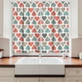 thumbnail image 2 of Ambesonne Valentines Kitchen Curtains, Retro Hearts Pattern, 55"x39", Teal Coral White, 2 of 3