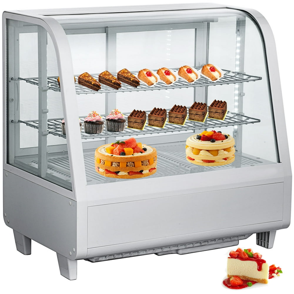 VEVOR Countertop Display Refrigerator White Bakery Dairy Show Cooler with