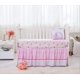 thumbnail image 4 of La Premura Baby Elephant Nursery Crib Bedding Set for Girls - Pink Elephant & Love Balloons 3-Piece, 4 of 8