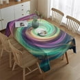 thumbnail image 2 of Colorful Tie Dye Cosmic Spiral Pattern Rectangle Tablecloth 60"x84",Waterproof Polyester Rectangle Table Cloth, Wipeable Spillproof Polyester Tablecloth for Dining, Camping, Indoor and Outdoor, 2 of 5