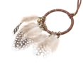 thumbnail image 1 of Collar con colgante de cuero con atrapasueños nativos de Bohemian Fortune Dreams, 1 of 9