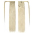 thumbnail image 2 of SEGO Clip in Hair Extensions Human Hair 100% Remy Human Hair Wrap Around Ponytail Extension Thick Long Straight Hairpiece with Comb Magic Paste Pony Tail, 2 of 7