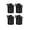 Black, variant on 4 Pack Universally Bottle Seals for Wine and Condiment Bottles Silicone Texture Unique Design Preserves Flavor