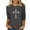 X-Gray, variant on DDAPJ pyju Christian Easter T-shirts for Women 3/4 Sleeve Plus Size Tops Jesus Cross Print Graphic Tees Religious Faith Shirt Loose Fit Mid-length Pullover Birthday Gifts Black XXL