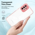 thumbnail image 6 of SaniMore for Samsung Galaxy A53 5G Case Slim Transparent [Not Yellowing Technology], Rugged PC & TPU Bumpers Built-in Detachable Lens Protector Shockproof Protective Cover, Pink, 6 of 7