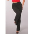 thumbnail image 5 of High Waist Soft Brushed Stretch Knit Flare Pants - Black, 5 of 9