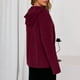 thumbnail image 5 of Camisas para mujer,Sudadera con capucha y media cremallera para mujer, jersey de manga larga, sudadera informal de poliéster, sudadera con capucha extragrande para usar en casa, sopatenor, 5 of 8