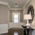 thumbnail image 6 of Vanity Art 3 Light 15.75 Inches Unique Statement Geometric Flush Mount Lighting | Modern Hanging Ceiling Lights Fixtures for Dining Room Living Room Bed Room Kitchen SYBG3103-BK, 6 of 8