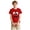 Red, variant on YDFCWXW Novelty T-Shirts for Boys Girls Kids Funny Face Expression Graphic Tees Shirts Summer Short Sleeve Tshirts Tops (Green, 9-10 Years)