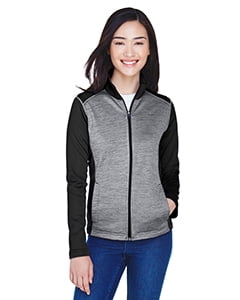 Devon /& Jones Womens Newbury Colorblock M/élange Fleece Full-Zip