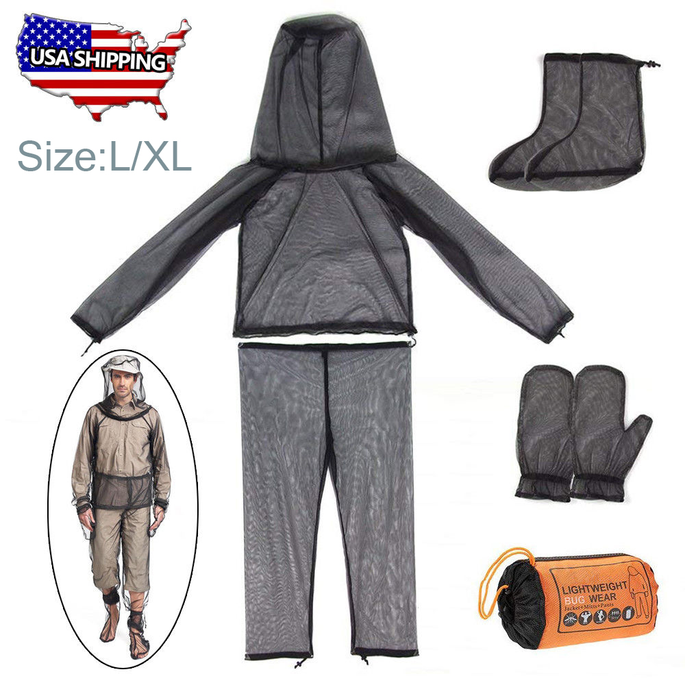 4 Pcs AntiMosquito Suit,iClover Lightweight Bug Jacket Mosquito Suit