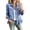 BU1, variant on Womens Jackets Solid Color Ruffle Hem Cropped Denim Jacket 3/4 Sleeve Lapel Collar Casual Fall Tops for Women Black L