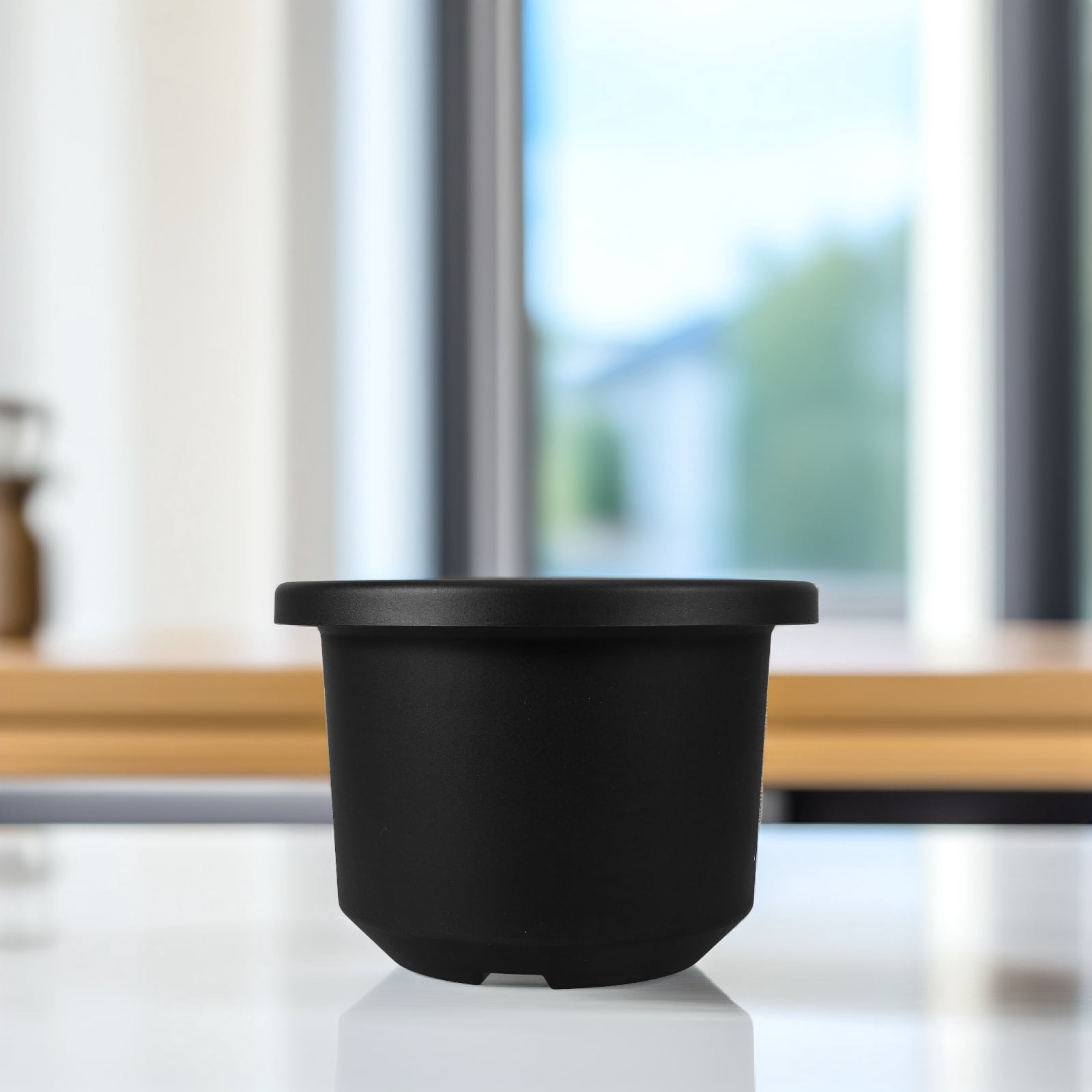 Masteelf Large Black Round Germination Pot for Gardening, Orchid Planter, Indoor and Outdoor Use Plant Pots