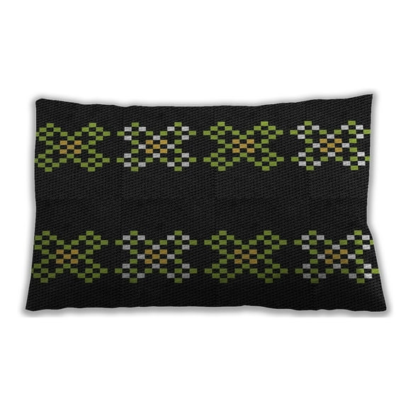 Ahgly Company Indoor Rectangular Patterned Lumbar Throw Pillow, 13 inch by 19 inch