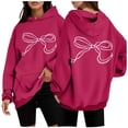 thumbnail image 2 of Chandail à Capuche pour Femmes, Manches Longues, Motif Sportswear, Mode 2025, Décontracté, 2 of 6