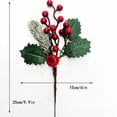 thumbnail image 4 of Rama de bayas rojas artificiales de Navidad, copo de nieve, pino, aguja, ramas de cono de pino para Navidad, guirnalda DIY, suministro de decoración de Noel, 1 ud., 4 of 4