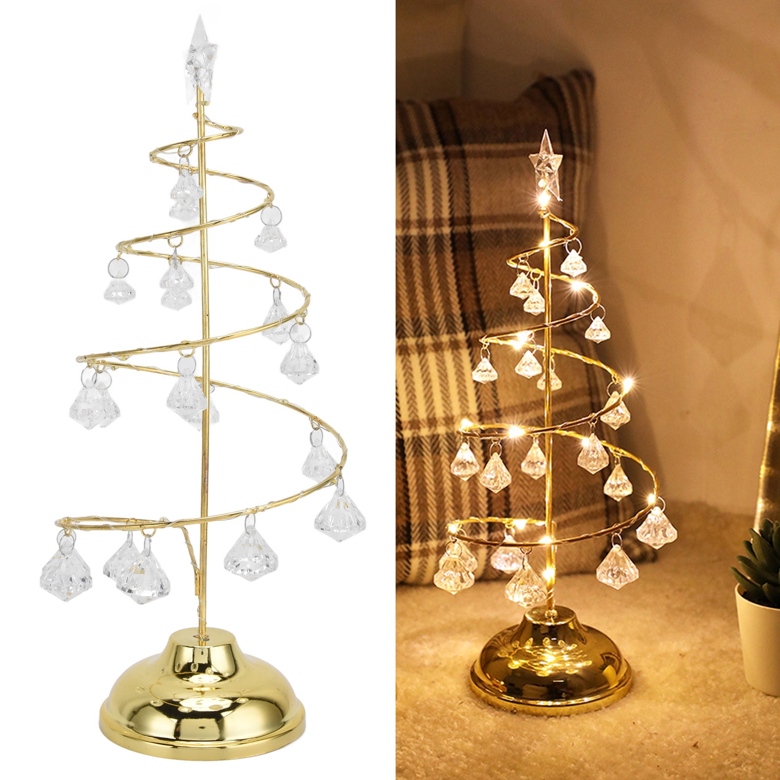 Christmas Tree Crystal Table Lights LED Christmas Tree Table Lamp for