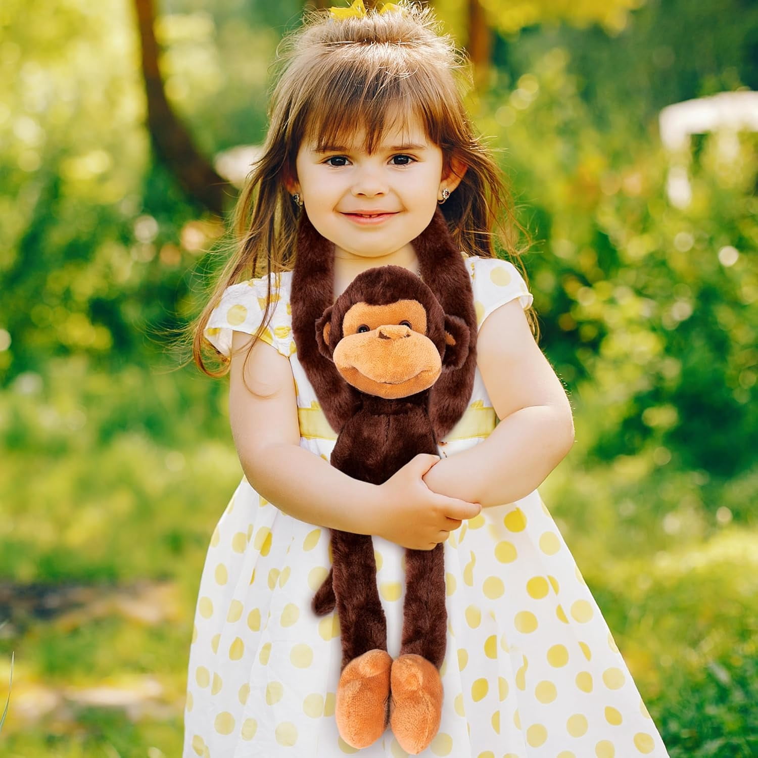 ArtCreativity 23" Long Arm Plush Monkey – Soft Hanging Stuffed Animal for Kids Ages 3+, Monkey Character, Nursery Decor & Gifts