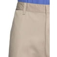 thumbnail image 2 of AKA Half Elastic Flat Front Men's Slacks Khaki 34 Medium 34W x 32L, 2 of 5