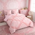 thumbnail image 3 of Erosebridal Aztec Aesthetic Bedding Comforter Set, Pink Full Bedding Set, Pink Reversible 7 Pieces, 3 of 6