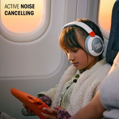 JBL Junior 470NC Casque circum-auriculaire sans fil à réduction de bruit pour enfant - Blanc