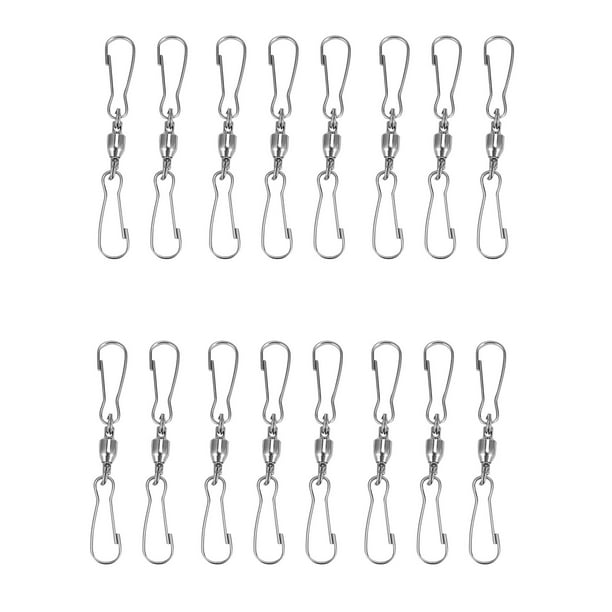 16 Pack Spinning Double Clip Swivel Hooks for Wind Spinners