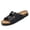 Blue, variant on Unisex Cork Footbed Sandal for Womens Flat Slide Sandals Cork Footbed 2 Straps Adjustable Buckle Slip on Sandals with Comfort Arch Support for Slippers