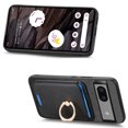 thumbnail image 6 of Allytech Google Pixel 7a Case, Detachable Magnetic Wallet Case with Card Holder & Ring Stand, Support Car Mount, Premium PU Leather Shockproof Durable Protective Slim Case Cover - Black, 6 of 10