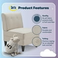 thumbnail image 4 of Serta Copenhagen Slipper Chair, Polyester Woven Fabric, Tufted Backrest, Sinuous Spring Cushion Seat Cream, 4 of 10