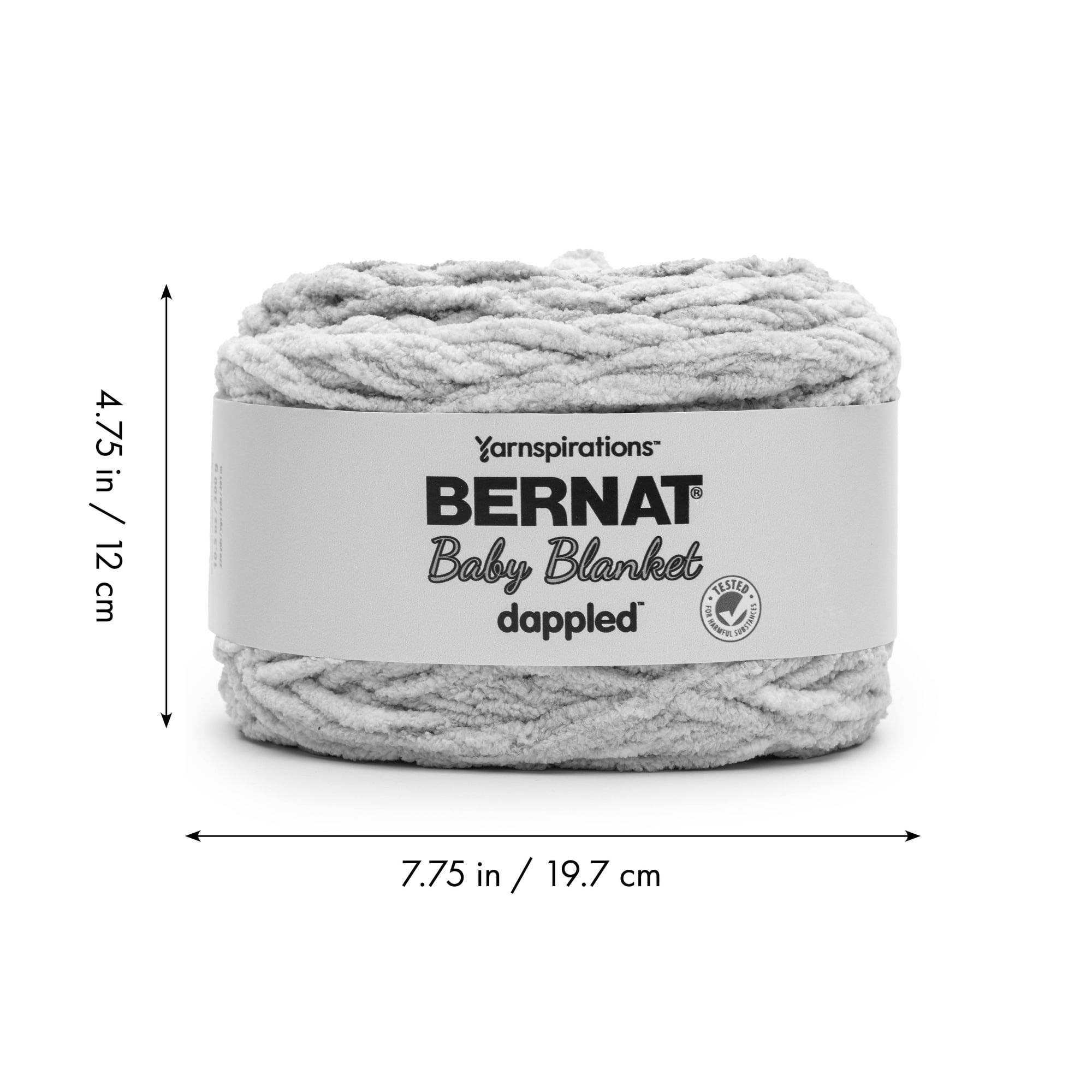 Bernat® Fil pour Couverture pour Bébé Dappled™, Polyester #6 Super Volumineux, 10,5 Oz/300 G, 220 Yards