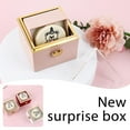 thumbnail image 5 of Box, Proposal Rings Box - Little Bear Cake Rotating Boxes, Reversible Bear Cake Jewelry Accessories Display Earring Storage for Women, Men & Birthday, 5 of 9