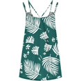 thumbnail image 3 of Playeras,Blusas y Tops,Ropa para Mujer Recortada camisetas sin mangas para las mujeres Verano Mujer Correa casual Sin mangas Estampado de flores Cuello en V Dobladillo curvo Tops Blusa (Green, L), 3 of 4