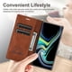 thumbnail image 4 of For Samsung Galaxy A16 4G 5G Wallet Case Magnetic Closing Leather Phone Cover - Black, 4 of 5