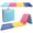Multicolor, variant on Gymnastics Mat 8'x2'x2" Foldable Tumbling Mats with Carrying Handles Four Fold Thick Exercise Mat for Home Aerobics Stretching Yoga, Star